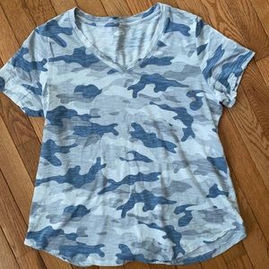 Blue camouflage T-shirt